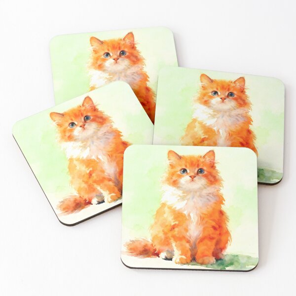 Item preview, Kitteh in Orange designed and sold by Shelley Loewnau-Jones Studio.