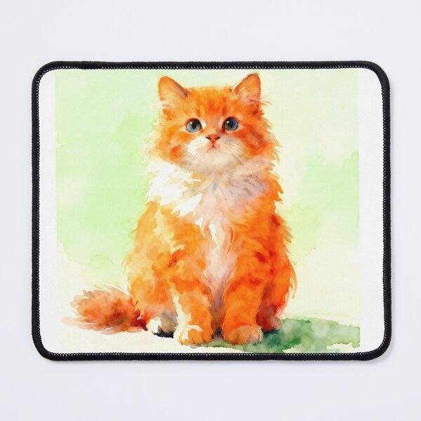 Item preview, Kitteh in Orange designed and sold by Shelley Loewnau-Jones Studio.