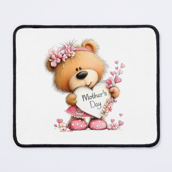 Item preview, Cute Teddy Bear Heart Happy Mother's Day designed and sold by lojadpop.