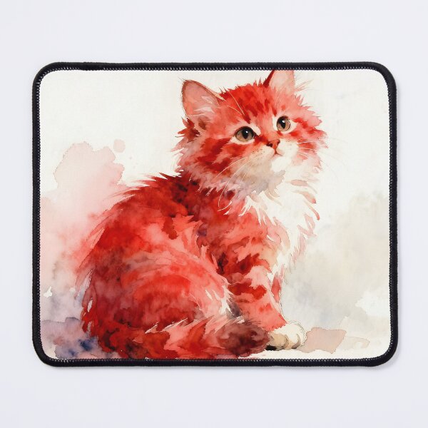 Item preview, Kitteh in Red designed and sold by Shelley Loewnau-Jones Studio.