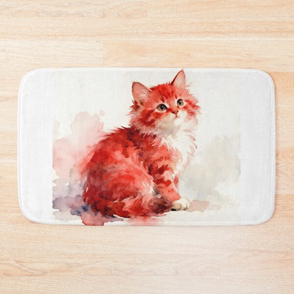 Item preview, Kitteh in Red designed and sold by Shelley Loewnau-Jones Studio.