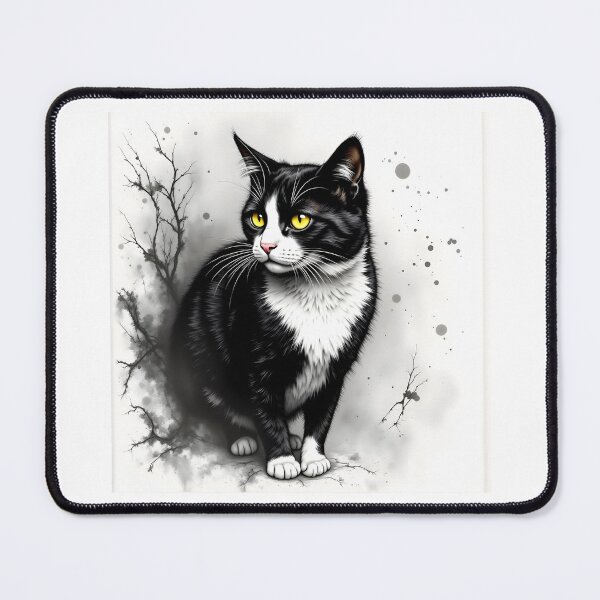 Item preview, Black and White Cat designed and sold by Shelley Loewnau-Jones Studio.