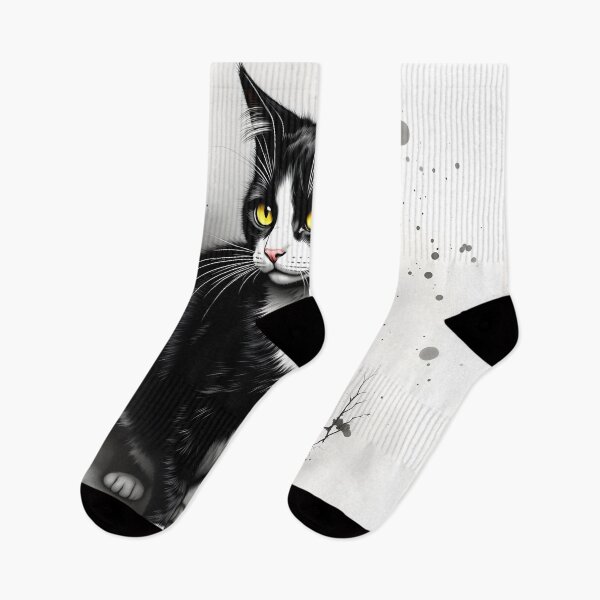 Item preview, Black and White Cat designed and sold by Shelley Loewnau-Jones Studio.