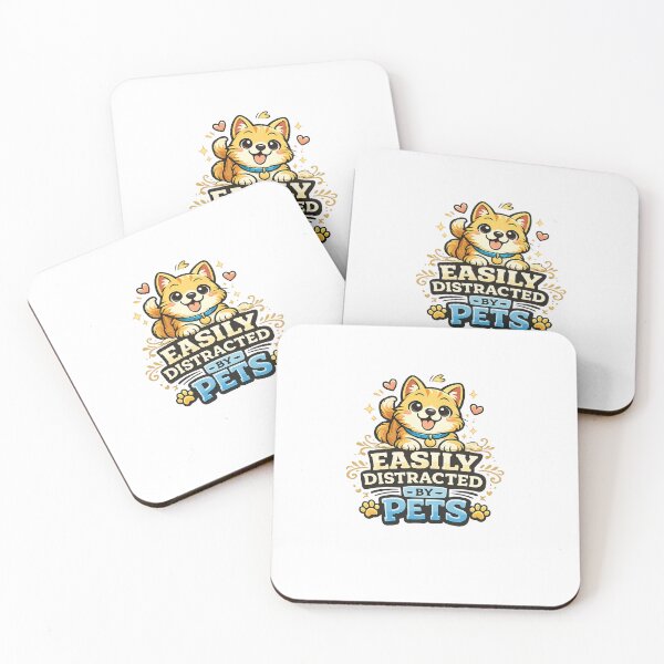 Item preview, Easily Distracted by Pets Funny Animal Lover Design designed and sold by StyleLap.