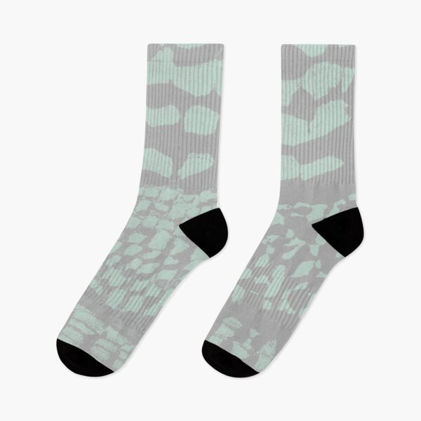 Item preview, Three Grains Textured Monoprint - Fog + Mint designed and sold by Irene Estelle.