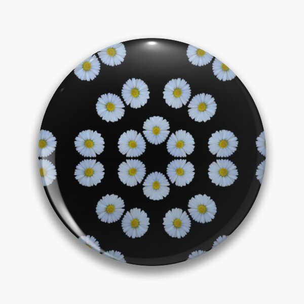 Item preview, Daisy Pattern on Black - Minimal Floral Aesthetic designed and sold by SilentBloomLab.