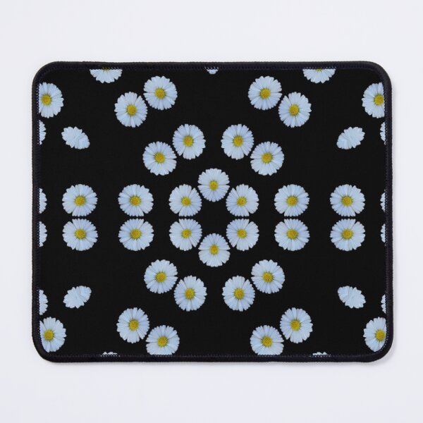 Item preview, Daisy Pattern on Black - Minimal Floral Aesthetic designed and sold by SilentBloomLab.