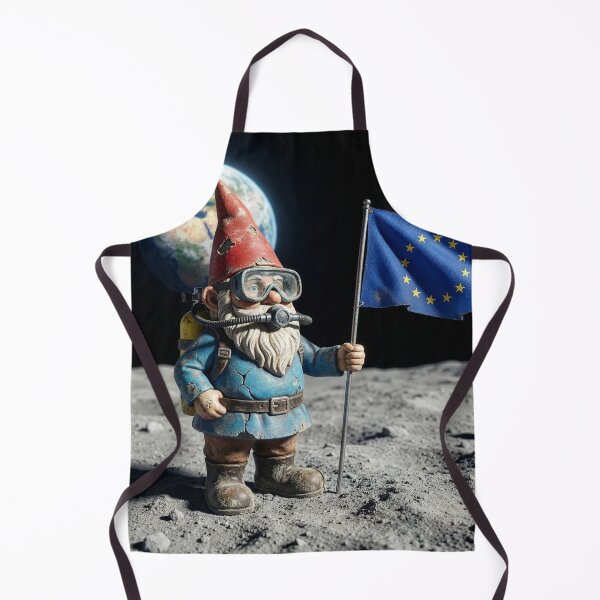 Item preview, Garden Gnome Plants European Union Flag on Moon designed and sold by Tridentulus.