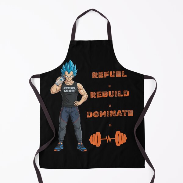 Item preview, Refuel Rebuild Dominate – Anime Gym Motivation Bodybuilding Workout Design designed and sold by Inner Flame Studio.