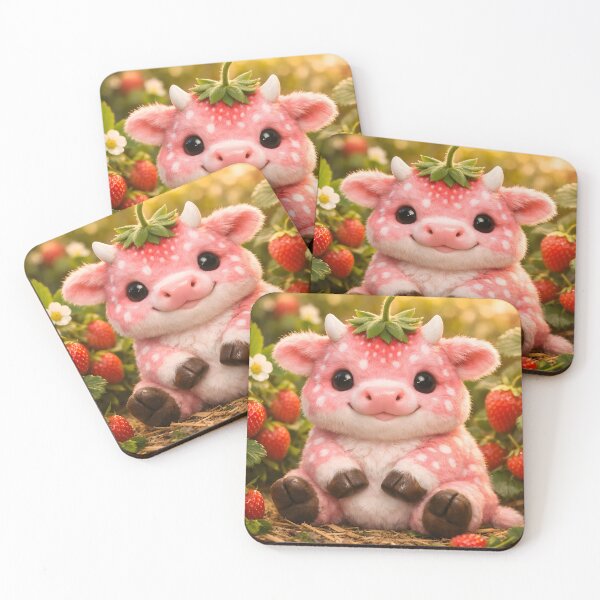 Item preview, Strawberry Cow designed and sold by Shelley Loewnau-Jones Studio.