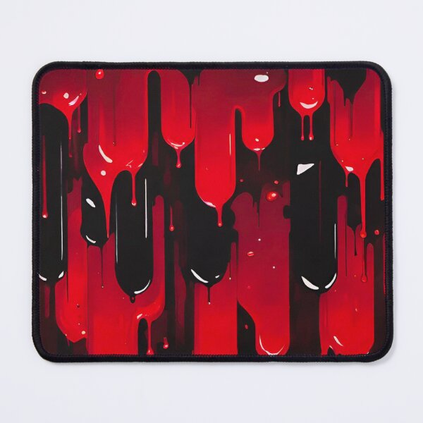 Item preview, Vibrant Red Black Dripping Slime Pattern designed and sold by Vileprint.