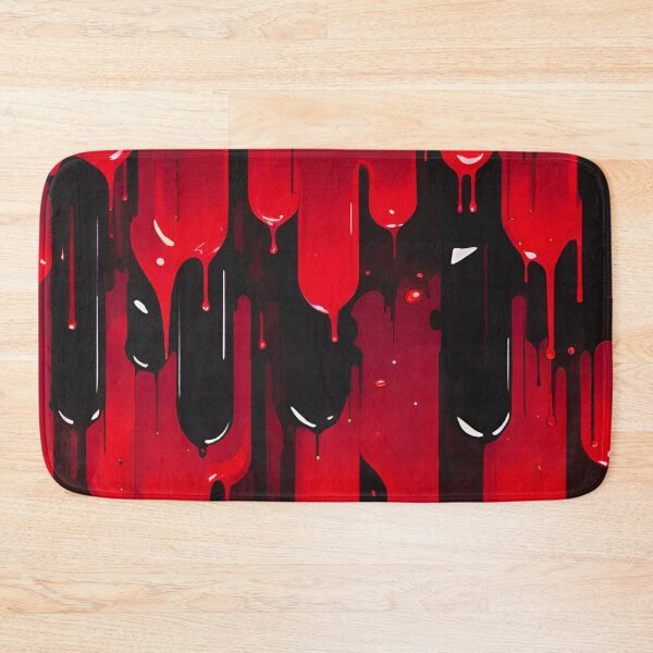 Item preview, Vibrant Red Black Dripping Slime Pattern designed and sold by Vileprint.