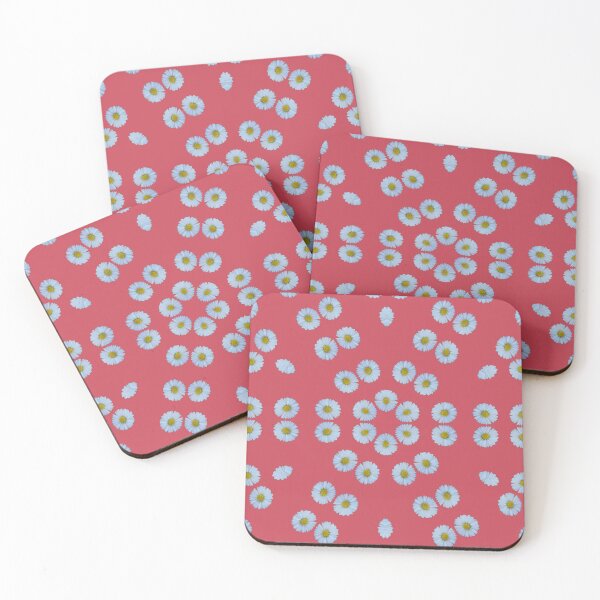 Item preview, Daisy Floral Pattern on Red ❤️ Bold Flower Design designed and sold by SilentBloomLab.