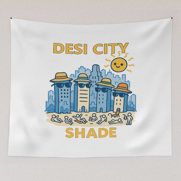 Item preview, Desi City Shade | Funny Indian Summer Heat Humor Urban City designed and sold by Globalcitytees.