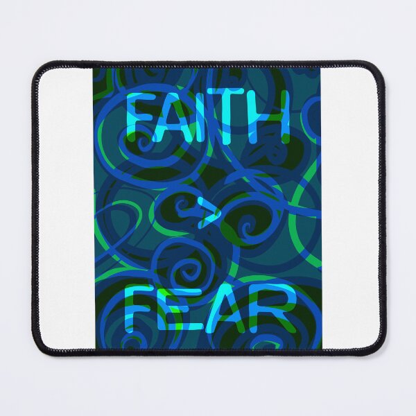 Item preview, Faith Over Fear Christian Aesthetic Sticker- Blue/Green designed and sold by FaithMusings.
