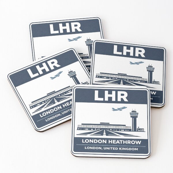 Item preview, LHR London Heathrow Airport Sticker Magnet UK Aviation Design designed and sold by CLOUTKULT.