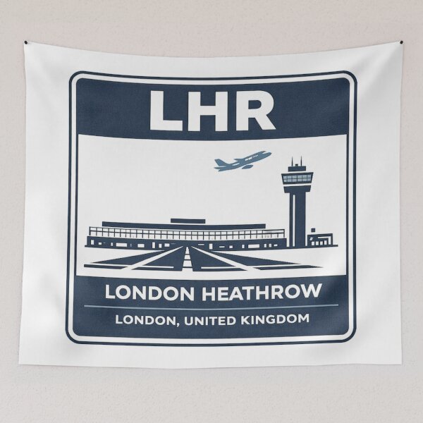 Item preview, LHR London Heathrow Airport Sticker Magnet UK Aviation Design designed and sold by CLOUTKULT.