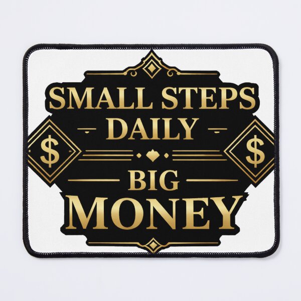 Item preview, Small Steps Daily Big Money Motivation T-Shirt designed and sold by FunnyTeesWorld.
