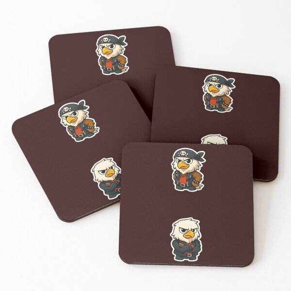 Item preview, Cool Eagle Biker Stickers - Grumpy American Eagle Characters designed and sold by Good Vibes .