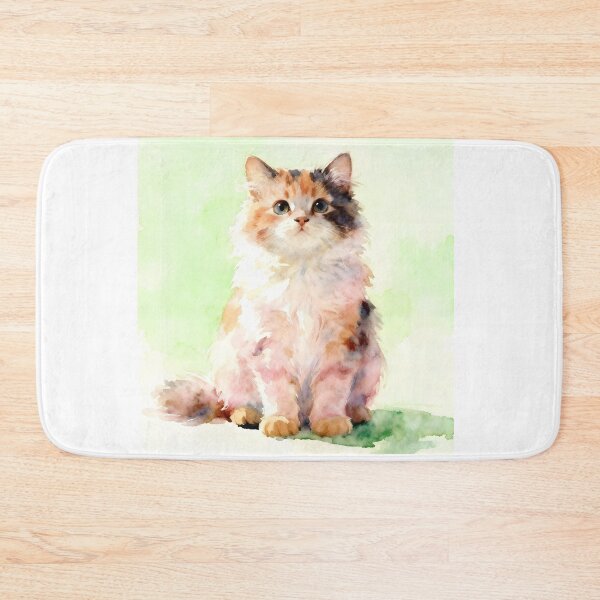 Item preview, Watercolor Calico Kitteh designed and sold by Shelley Loewnau-Jones Studio.