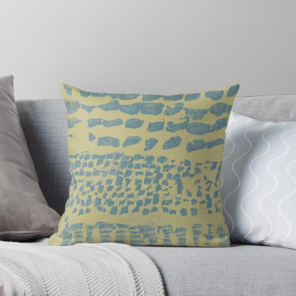 Item preview, Three Grains Textured Monoprint - Gold + Peacock designed and sold by Irene Estelle.