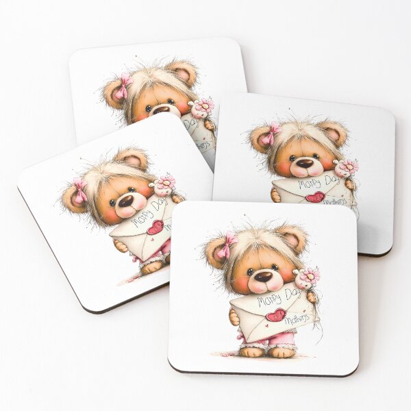 Item preview, Sweet Teddy Bear Holding a Love Letter for Mother's Day designed and sold by lojadpop.