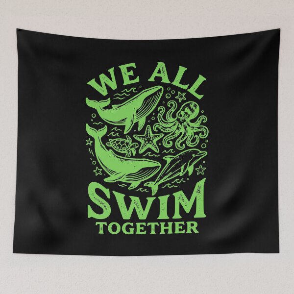 Item preview, We All Swim Together Design, Teacher Back to School Gift, Sea Animal Classroom designed and sold by AsturShop.