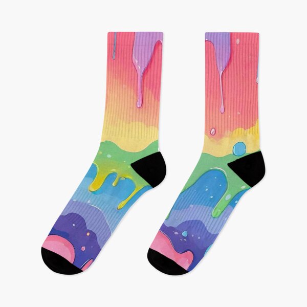 Item preview, Vibrant Rainbow Dripping Paint Pattern designed and sold by Vileprint.