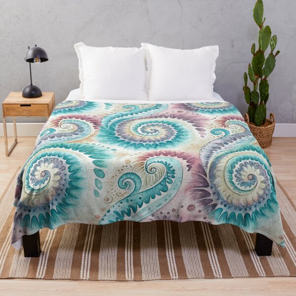 Item preview, Tie Dye Dreamy Ocean Spiral Abstract designed and sold by AOCollections.