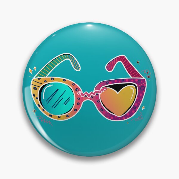 Item preview, Colorful sunglasses in pop art style, heart and doodles designed and sold by angel-cat-22.