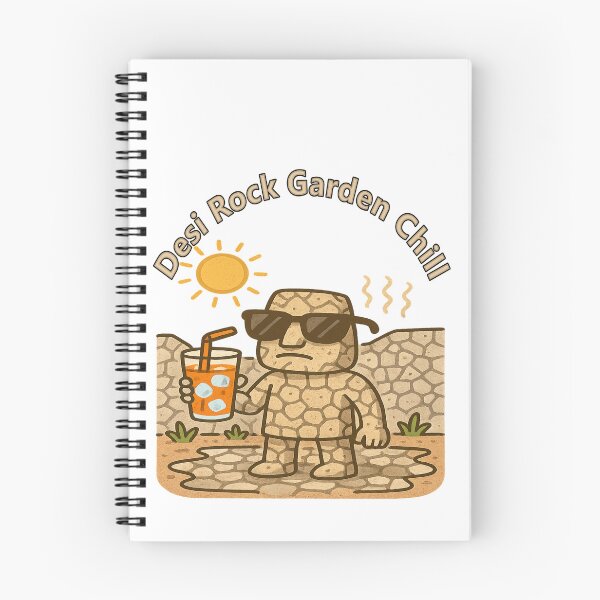 Item preview, Desi Rock Garden Chill | Funny Indian Summer Heat Humor Cool Stone Character  designed and sold by Globalcitytees.
