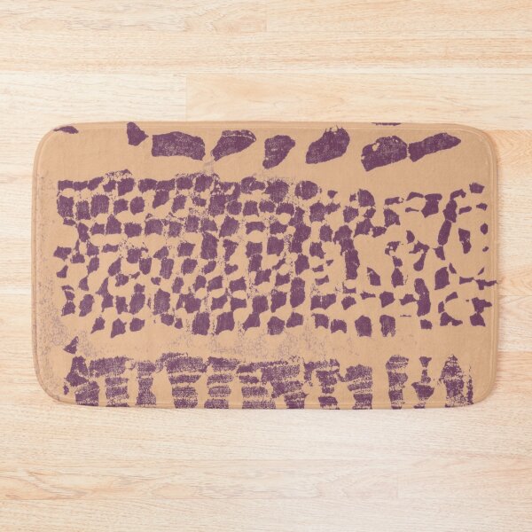 Item preview, Three Grains Textured Monoprint - Melon + Beet designed and sold by Irene Estelle.