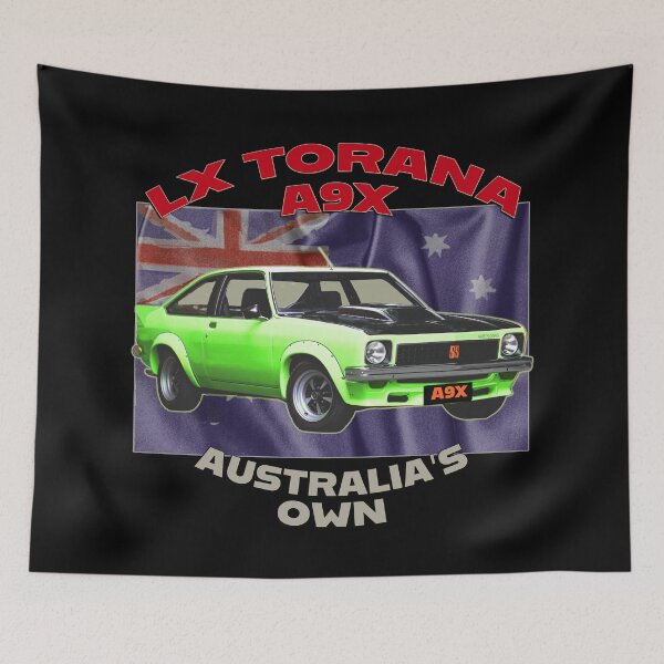 Item preview, Lime Green LX Torana A9X Hatchback Australian Muscle Car Art, Holden Torana A9X Classic Car Poster, Aussie Bathurst Legend Car Artwork, Vintage Australian Performance Car Illustration designed and sold by Michael van der Hoorn.