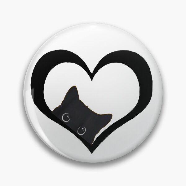 Item preview, Black Cat in a Heart designed and sold by funcontour.