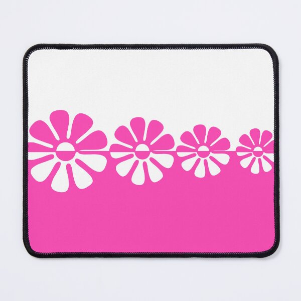 Item preview, 60's Bold Retro Mod Flowers in Hot Pink and White designed and sold by MellowCat.