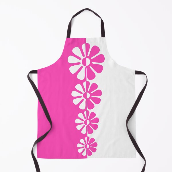 Item preview, 60's Bold Retro Mod Flowers in Hot Pink and White designed and sold by MellowCat.
