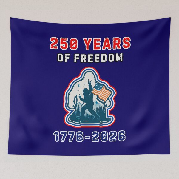 Aperçu de l'œuvre Bigfoot : 250 ans de liberté (1776-2026) créée et vendue par WoodburyLake.