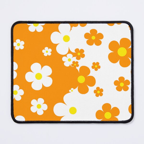 Item preview, 60's Retro Pop Small Flowers in Orange and White designed and sold by MellowCat.