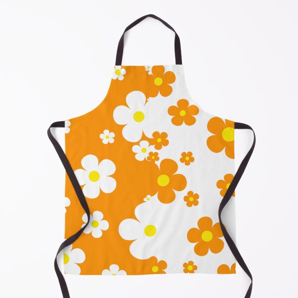 Item preview, 60's Retro Pop Small Flowers in Orange and White designed and sold by MellowCat.