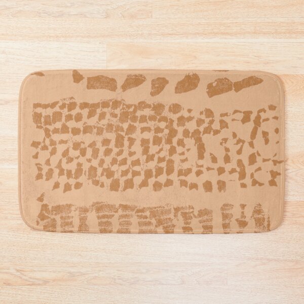 Item preview, Three Grains Textured Monoprint - Melon + Rust designed and sold by Irene Estelle.