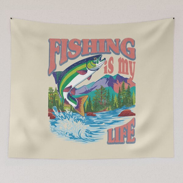 Item preview, Fishing Is My Life. vintage. designed and sold by EunsooLee.
