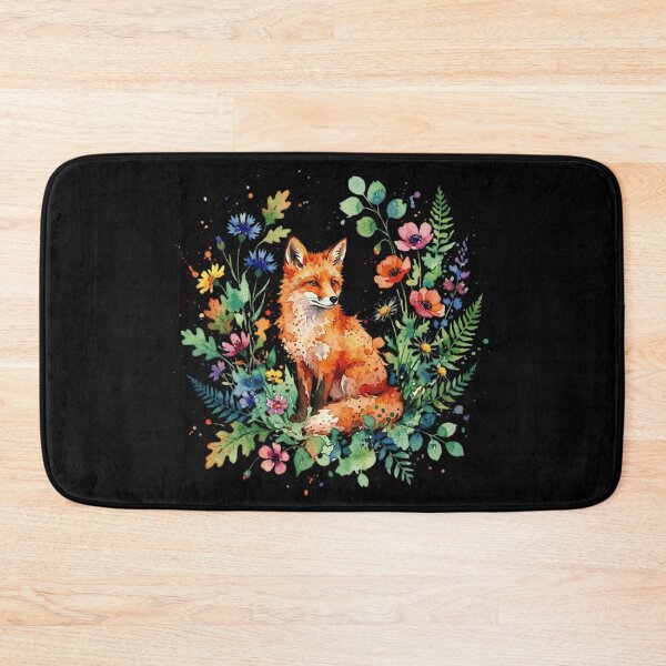 Item preview, Fox Among Wildflowers - Watercolor Forest Animal Illustration designed and sold by WowDezign.