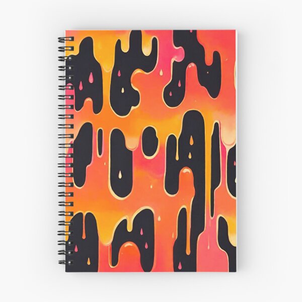 Item preview, Vibrant Orange Black Dripping Paint Pattern designed and sold by Vileprint.