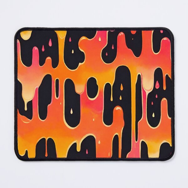 Item preview, Vibrant Orange Black Dripping Paint Pattern designed and sold by Vileprint.