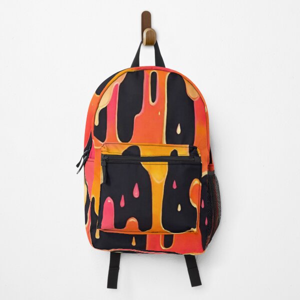 Item preview, Vibrant Orange Black Dripping Paint Pattern designed and sold by Vileprint.