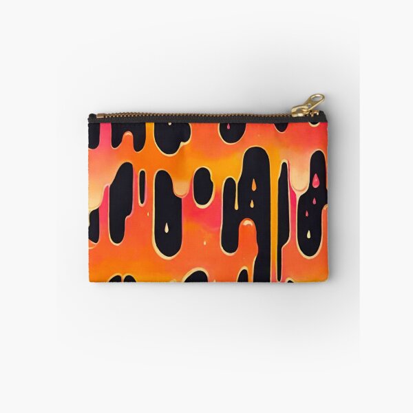 Item preview, Vibrant Orange Black Dripping Paint Pattern designed and sold by Vileprint.