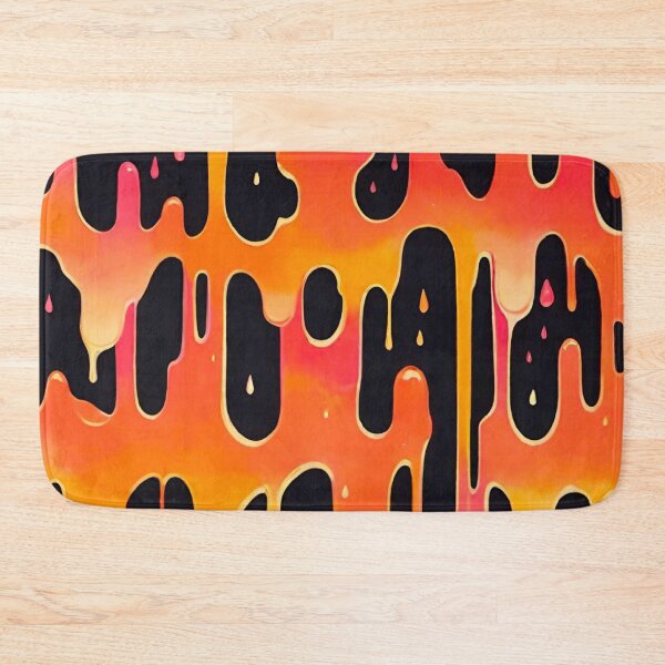 Item preview, Vibrant Orange Black Dripping Paint Pattern designed and sold by Vileprint.