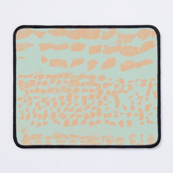 Item preview, Three Grains Textured Monoprint - Mint + Melon designed and sold by Irene Estelle.