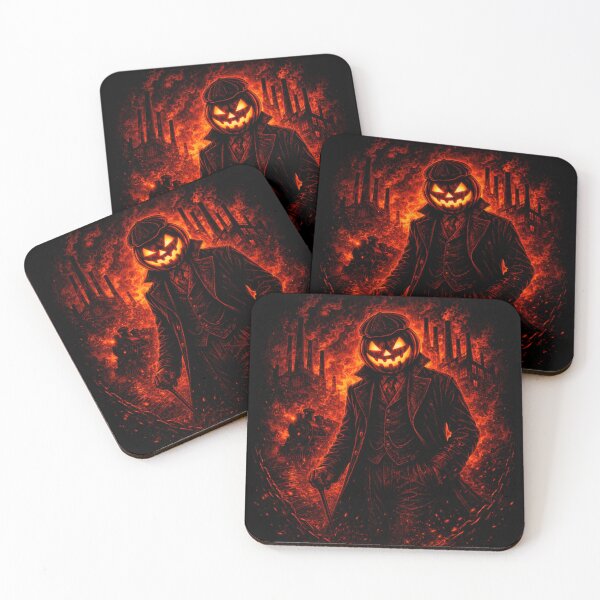 Item preview, Headless Horseman Industrial Inferno – Dark Gothic Halloween Art designed and sold by TheHorsemanRidesAgain.