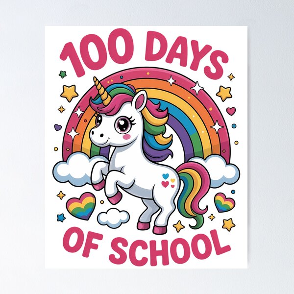 Item preview, 100 Days of School Unicorn Girls Teacher 100th Day of School designed and sold by TrinaEspinoza.